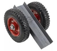 Chariot de manutention pour charges lourdes, capacité de 300 kg, 4 roues en caoutchouc plein, dimensions 300 x 80 mm