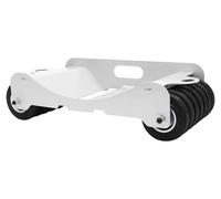 Chariot de manutention pour pneus - Dolly d'aide au positionnement des véhicules - 14 roulettes - Capacité de charge de 2041 kg - Cadre en acier de 4 mm - Argent