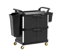 Chariot de ménage - verrouillable - 150 kg - 3 étagères | ulsonix