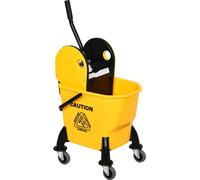 Chariot de nettoyage Fortuna Lai avec seau à roulettes et dispositif d'essorage 26 litres Jaune 44x36x90cm Léger et efficace pour un nettoyage en profondeur