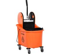 Chariot de nettoyage HOMCOM avec seau à roulettes, seau à lessive et dispositif d'essorage