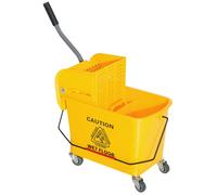 Chariot de nettoyage lavage - HOMCOM - seau ménage 20 L essoreur séparateur eau sale propre - PP - 60x27x70,5cm - jaune