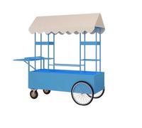 Chariot de nourriture pliable avec roues pour vente de rue, marchés et événements en plein air, chariot portable robuste, grande capacité