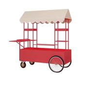 Chariot de nourriture pliable avec roues pour vente de rue, marchés et événements en plein air, chariot portable robuste, grande capacité