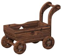Chariot de plantation en bois – Plate-bande surélevée | Couleur : Revêtement protecteur | Dimensions : 38 x 68 x 52 cm