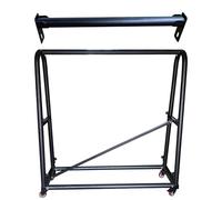 Chariot de présentation robuste en tissu avec tige réglable et roues freinables pour bobine de vinyle, film de voiture, rangement de nappe