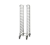 Chariot de rangement à glissières 1/1 Lacor Argenté 38x55x172 cm
