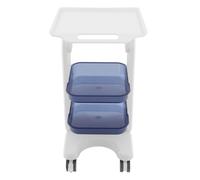 Chariot de rangement à roulettes à 3 niveaux pour salon et maison | Disposition ouverte avec une bonne ventilation pour un travail efficace