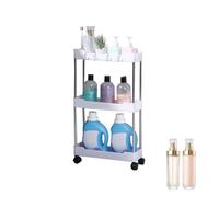 Chariot de rangement - Chariot de rangement multi-usages, organisateur de couches, étagères pour salle de bain, cuisine, chambre à coucher, mobile durable | Idéal pour l'eau minérale, gel douche