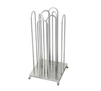 Chariot de Rangement empilable for cintres, Chariot de Rangement au Sol, for magasins de vêtements, buanderies, Peut contenir Environ 120 cintres(Silver)