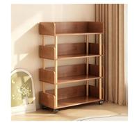 Chariot de Rangement en Bois, étagère roulante, Armoire latérale de canapé | Étagères de rangement for chariot de bibliothèque, for petit espace, chambre à coucher, bureau(60cm/23.6in,Brown)
