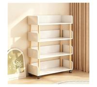 Chariot de Rangement en Bois, étagère roulante, Armoire latérale de canapé | Étagères de rangement for chariot de bibliothèque, for petit espace, chambre à coucher, bureau(60cm/23.6in,White)
