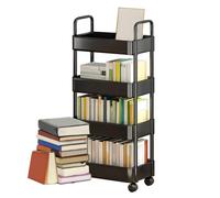 Chariot de rangement enroulable - ABS 3 couches 71,5 cm | Rack de rangement multi-usages sur pied de sol : les roues lisses offrent une mobilité facile et un support organisé pour la salle