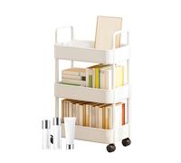 Chariot de rangement enroulable - ABS 3 couches 71,5 cm | Rack de rangement multi-usages sur pied de sol : les roues lisses offrent une mobilité facile et un support organisé pour la salle