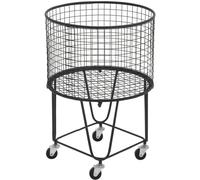 Chariot de rangement industriel Azomor® en métal, équipé de roulettes et d'une structure grillagée, pour la cuisine et le salon