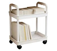 Chariot de rangement mobile à deux niveaux avec roues | La taille fiable de 32 cm offre un rangement sûr, installation facile, multi-usage pour la maison, la cuisine