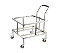 Chariot de rangement robuste en acier inoxydable, chariot mobile pour pot à lait et soupe avec roues pour restaurant et cantine, équipement de cuisine durable