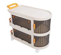 Chariot de Rangement Roulant Chariot Roulant Multifonction Durable avec Poignée, Rangement Pratique pour la Cuisine, la Salle de Bain, Matériau PP de qualité Supérieure (2 Couches)