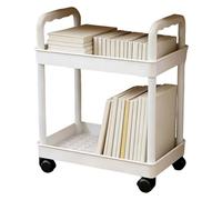 Chariot De Rangement Roulant - Support Mobile À 2 Niveaux Avec Roulettes, | Chariot Roulant De Salle De Bain, Mobilier D'organisation Durable Conçu Pour Les Cuisines, Salles De Bains, Garde-manger,