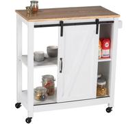Chariot De Roue Landhaus En Bois De Pin Et Mdf, Blanc Wenko