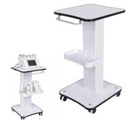 Chariot de salon - Chariot à 3 niveaux - 4 roulettes pivotantes et faciles à manœuvrer - Métal - Blanc - Idéal pour les salons de coiffure, les instituts de beauté, les spas et les cliniques