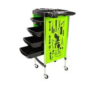 Chariot de salon Chariot de coiffure, chariot mobile for salon, support rangement for(Green)