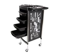 Chariot de salon Chariot de coiffure, chariot mobile for salon, support rangement for(Noir)
