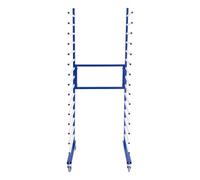 Chariot de Séchage à 15 Niveaux en Acier Inoxydable Bleu Capacité de Charge 300 kg Rangement Sur Roulette Séchage de Peinture Planche de Plâtre Largeur Ajustable de 35 cm à 65 cm Art Bricolage
