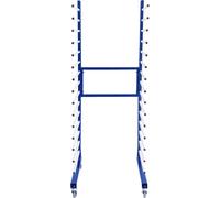 Chariot de séchage avec 15 étagères, dimensions 181,5 x 65 x 59,3 cm (hauteur x largeur x profondeur), longueur des barres de 55 cm, 4 roulettes pivotantes