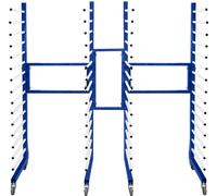 Chariot de séchage combiné Chariot de séchage pour peinture x2 & avec raccord à 2 voies Kit de raccordement 4 roulettes robustes pivotant à 360° 15 niveaux par châssis Mobile 25 kg par niveau Capacité