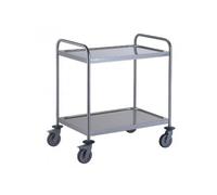 Chariot de service 2 plateaux Tournus 800x530mm - Inox