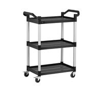 Chariot de service - 3 plateaux - 63 x 40 cm - 90 kg - Noir | Royal Catering