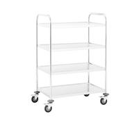 Expondo Royal Catering Chariot de service - Acier inoxydable - 4 plateaux - Dimensions : 82 x 50 cm - 300 kg -