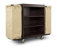 Chariot de service de chambre - 2 sacs à linge - 1420x450x(h)1120mm