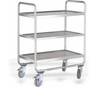 Chariot de Service Démontable 3 Niveaux L 810 à 910 mm - Pujadas - Inox910 mm G