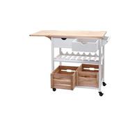 Chariot de service HWC-G35 89x119x41cm blanc naturel