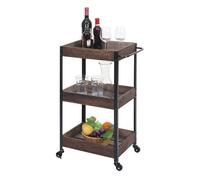 Chariot de service MENDLER HWC-H22, bois massif shabby marron Shabby marron G