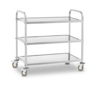 Chariot de service - inox - 3 plateaux : 90 x 50 cm - 500 kg - Royal Catering