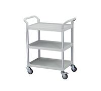 Chariot de service polypropylène Gris clair 3 Plateaux 800 x 480 x H1000 mm