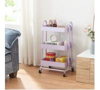 Chariot de service Pyhäntä à 3 paniers acier 79 x 46 x 35 cm violet