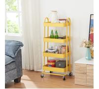 Chariot de service Pyhäntä à 4 paniers acier 104 x 46 x 35 cm jaune