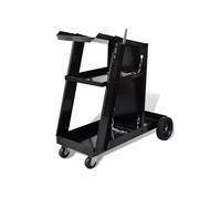 vidaXL Chariot de soudage manuel pour poste de soudure – 3 étagères – Noir