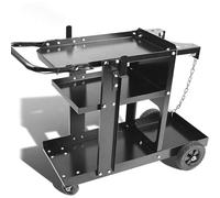Chariot de soudage mobile - Chariot d'atelier - Pour appareils de soudage - Table de soudage mobile (100 kg, 3 étagères)