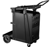 Chariot de soudage SucceBuy, robuste, avec 2 tiroirs, armoire verrouillable, capacité de charge de 350 livres, roues à 360°, pour postes de soudage et bouteilles de gaz