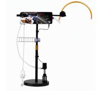 Chariot de spa mobile pour tête de spa, support de circulation d'eau autonome, fixation pour bol de traitement du cuir chevelu, support flexible en U, rétractable, 30-50 °C, minuterie 2-90 minutes, 21