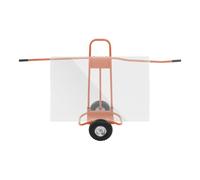 Chariot de transport à plaques - Jusqu'à 220 kg - Chariot de transport robuste pour placoplâtre, contreplaqué et plaques - Chariot de transport robuste (orange)