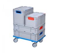Chariot de transport Caisse Euro 600x400 ProfiPlus - Bleu