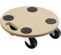 Metafranc Chariot de transport 821350 – plaque MDF, roues PP Ø 350 mm – Charge max 150 kg – bois