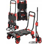 Chariot de transport pliable 2-en-1, diable d'une capacité de charge maximale de 137 kg