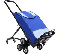 Chariot de transport pliable avec 8 + 2 roues, capacité de charge de 150 kg, hauteur réglable de 73 à 114,5 cm, monte-escalier pour la maison, le bureau